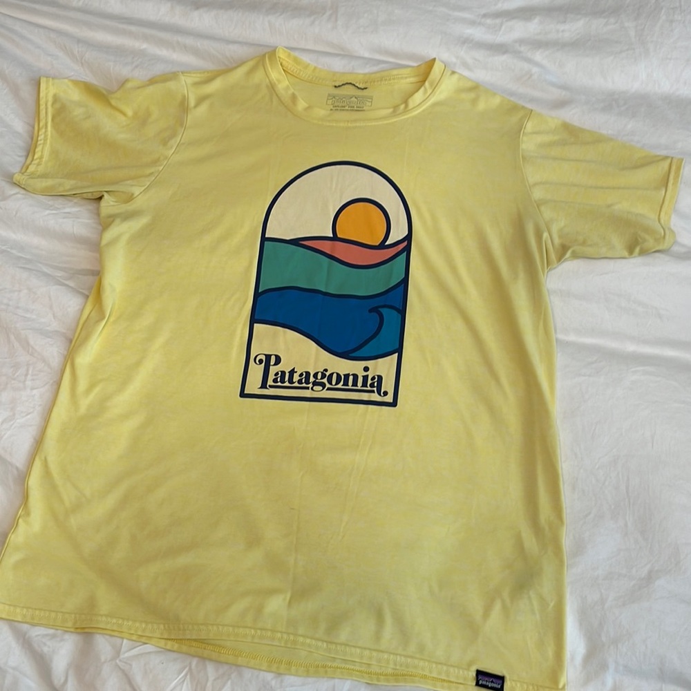 Yellow Patagonia t-shirt